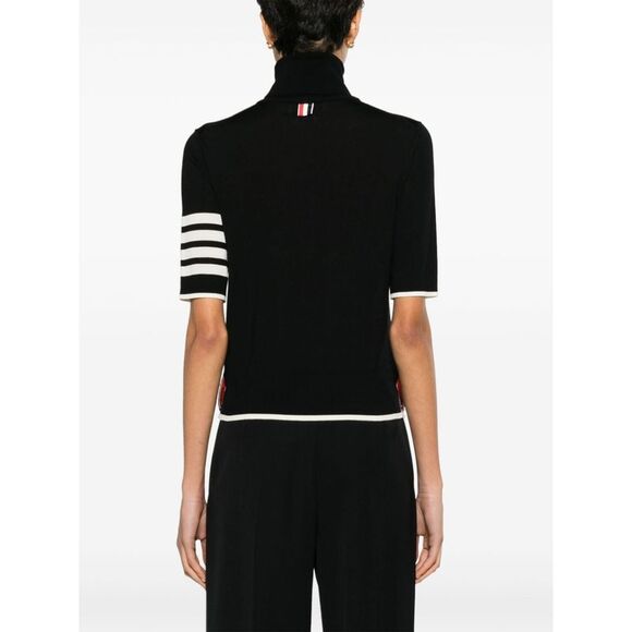 Thom Browne Women 4Bar Wool Turtle-Neck Top - Picture 2 of 5